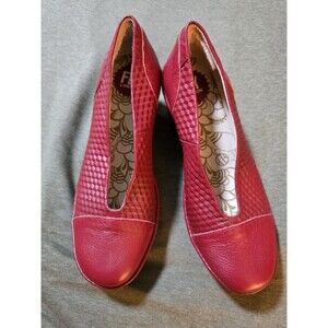 Fly London Womens Yaz Red Leather Wedges. Size 39 US 8.